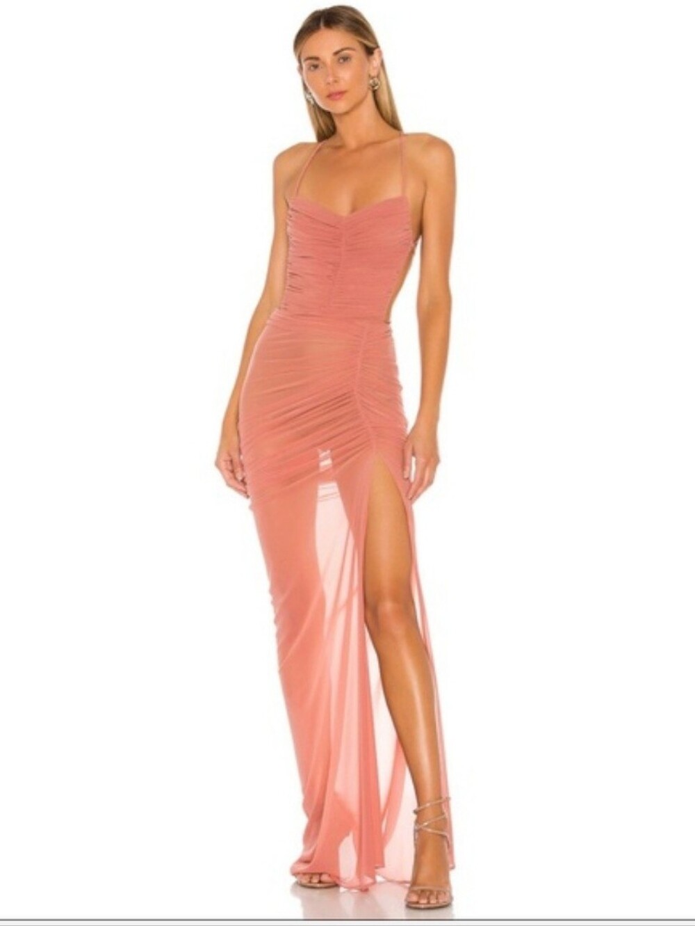 REVOLVE follie gown in Mauve Open Back With Side Slit XL